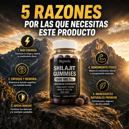 GoldMines™ – Shilajit Máxima Potencia / Vitalidad Ancestral, Energía Premium & Bienestar Total