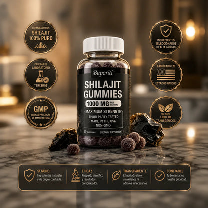 GoldMines™ – Shilajit Máxima Potencia / Vitalidad Ancestral, Energía Premium & Bienestar Total