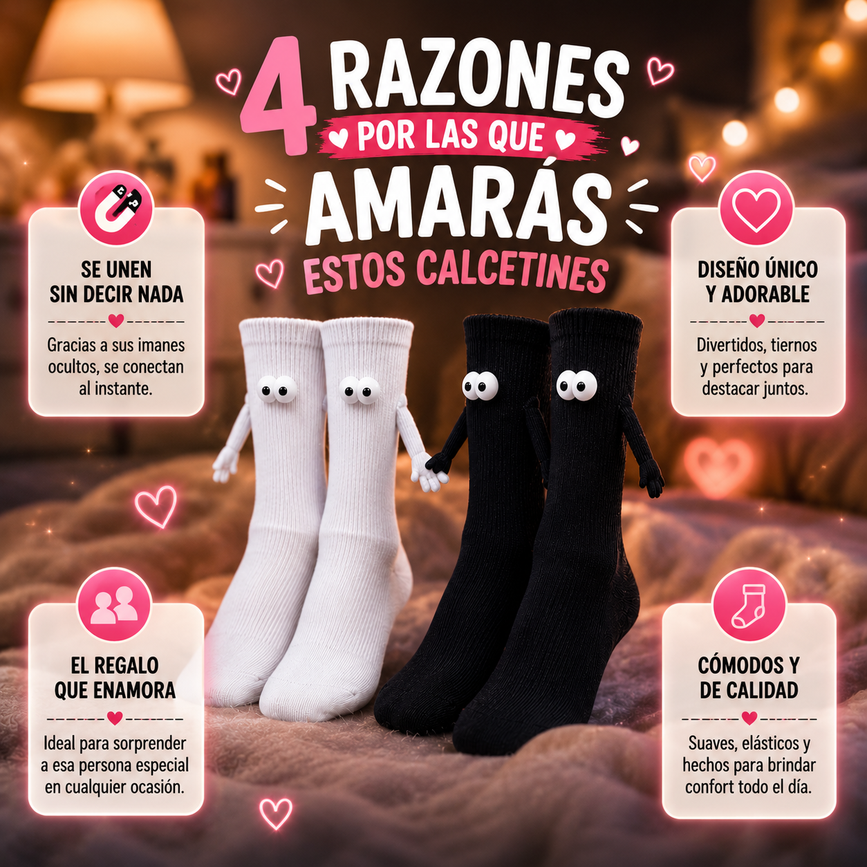 DuoSocks™ – Calcetines Magnéticos para Dúos | Para Parejas, Mejores Amigas, Mamá e Hija & Almas Gemelas
