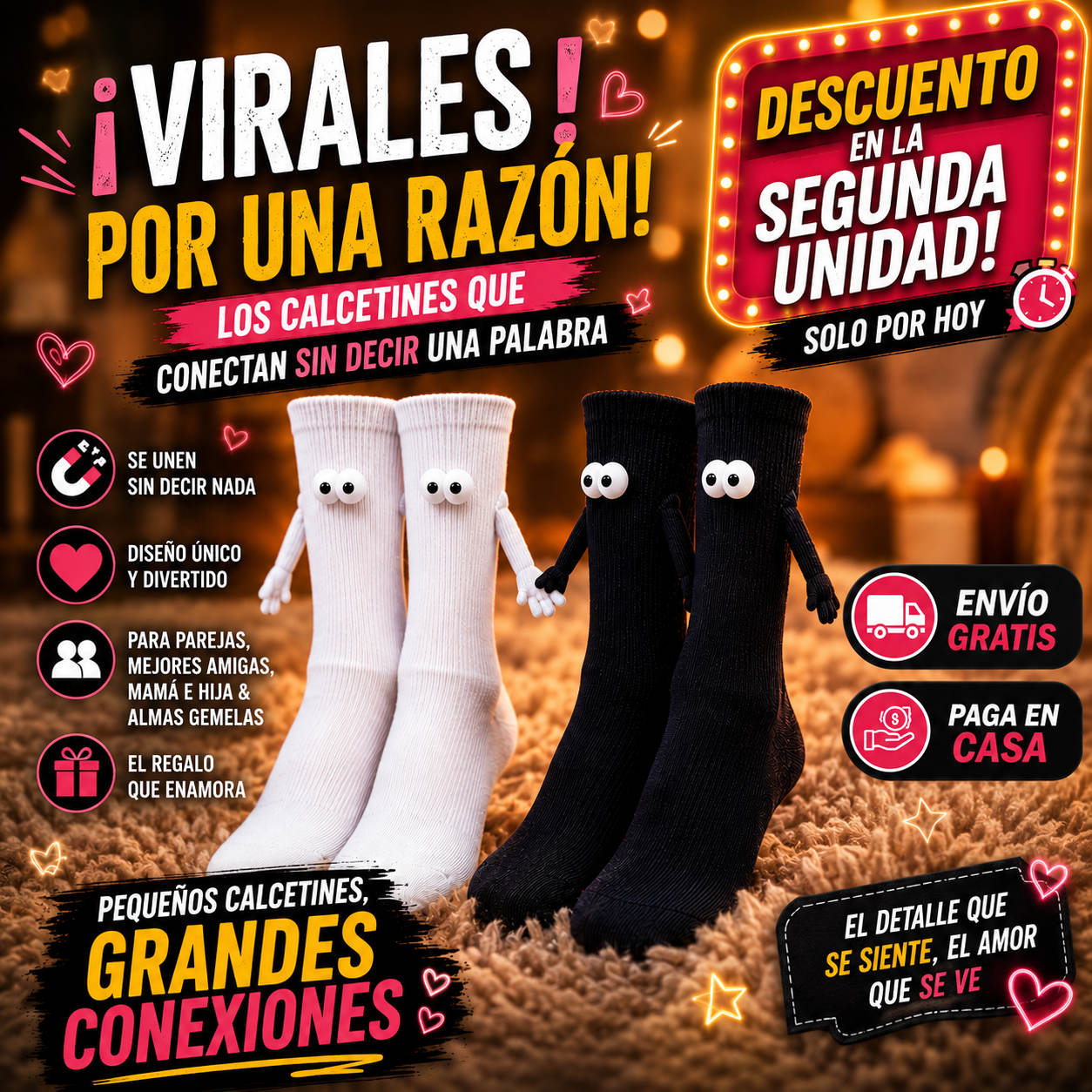 DuoSocks™ – Calcetines Magnéticos para Dúos | Para Parejas, Mejores Amigas, Mamá e Hija & Almas Gemelas